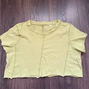 Light Green Women's Short Sleeve Crop Top